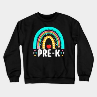 Pre-K Rainbow Teacher Team Pre-K Squad Toddler Girl Boy Crewneck Sweatshirt